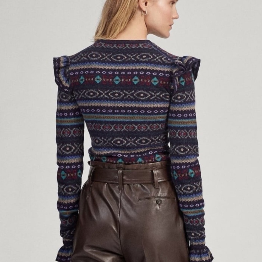 Ralph Lauren fair isle sweater 💜 - Picture 7 of 7